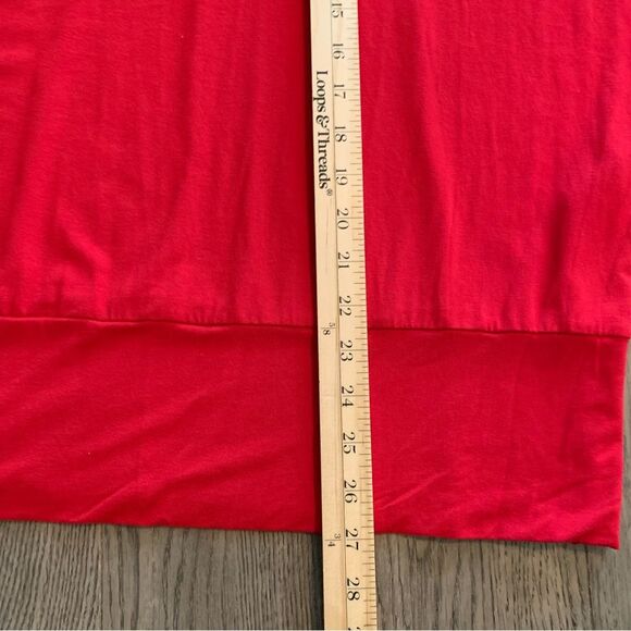 LONG TALL SALLY Longline Sweatshirt Women’s Large Red Scoop Neck Dolman. - Picture 10 of 10